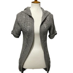 Hollister Gray Hooded Cardigan XS